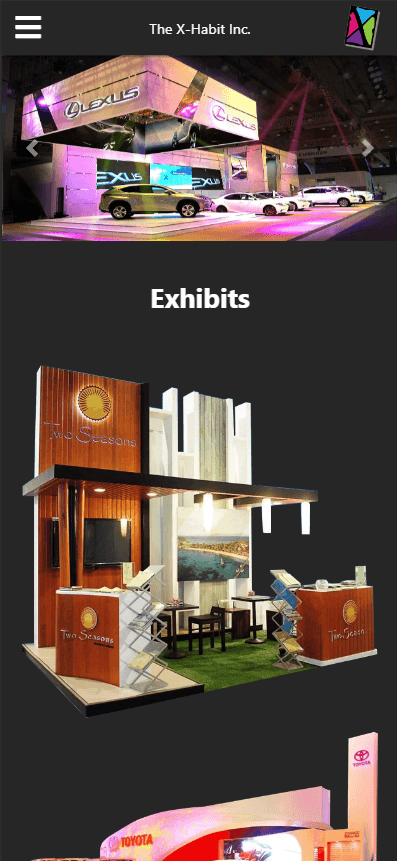 The X-Habit Inc. Mobile View